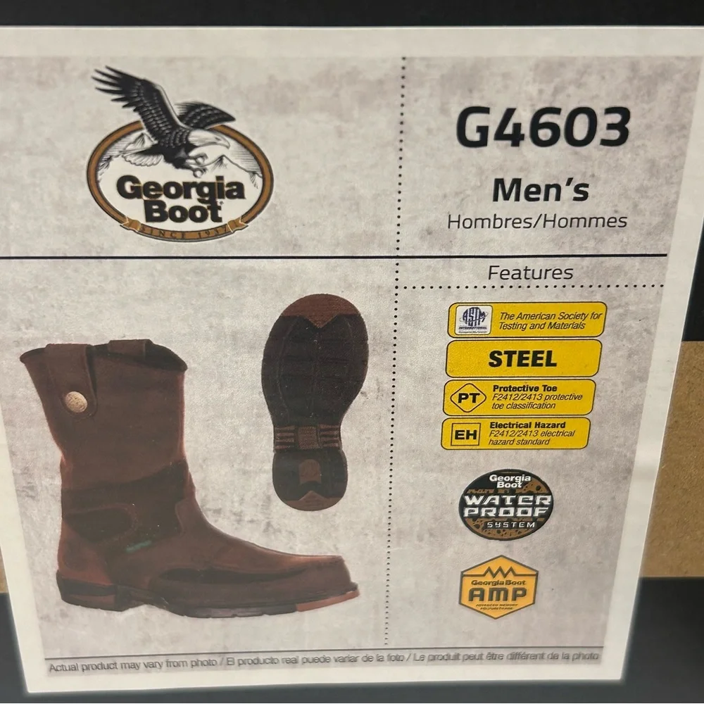 Georgia Boot Men’s Waterproof Steel Toe Boots‎ G4603 Size 13W